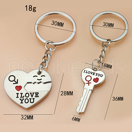 Alloy Couples Keychains KEYC-PW0002-078A-1