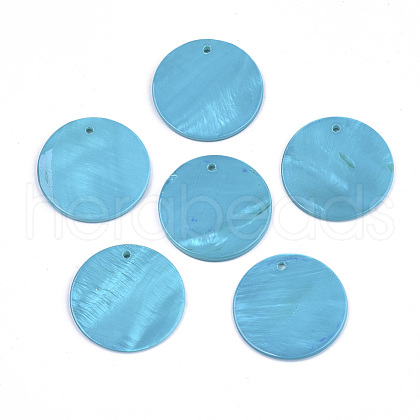 Natural Freshwater Shell Pendants X-SHEL-R022-01A-1