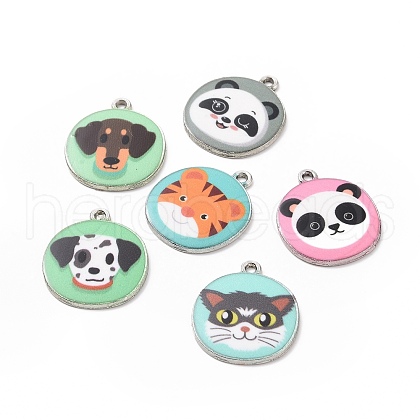 Alloy Enamel Pendants ENAM-G213-13P-1