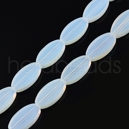 Imitation Jade Glass Beads Strands GLAA-E033-05A-1
