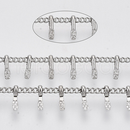 Tarnish Resistant 304 Stainless Steel Curb Chains STAS-R100-10-1