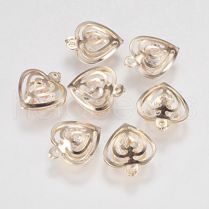 Glass Rhinestone Charms IFIN-F144-16G-1