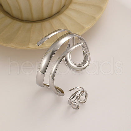 Alloy Cuff Bangle & Finger Rings Sets FS-WG33732-01-1