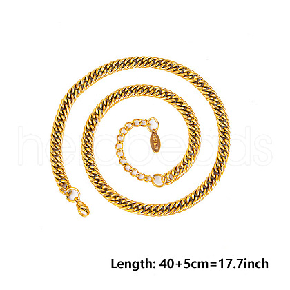 3MM Unisex 304 Stainless Steel Curb Chains Necklaces GG8738-2-1