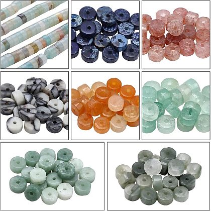  160Pcs 8 Style Natural Mixed Gemstone Beads G-NB0002-68-1