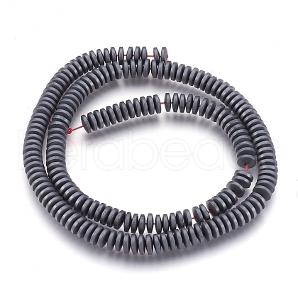 Non-magnetic Synthetic Hematite Beads Strands G-I208-03F-A-6x2mm-1