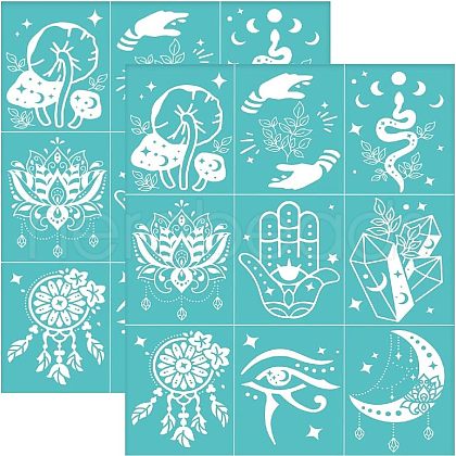 Self-Adhesive Silk Screen Printing Stencil DIY-WH0338-009-1