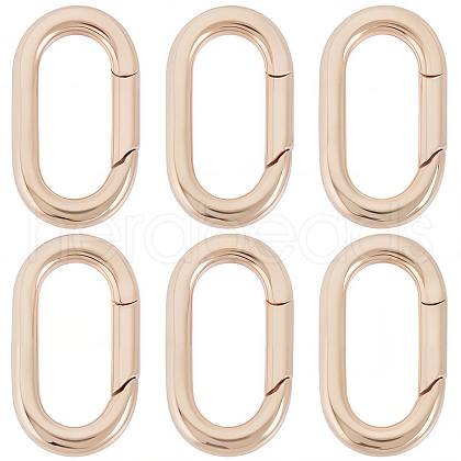 SUNNYCLUE 6Pcs Brass Spring Gate Rings FIND-SC0010-96A-1