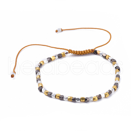 (Jewelry Parties Factory Sale)Adjustable Nylon Thread Braided Beads Bracelets BJEW-JB04380-1