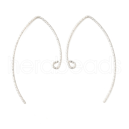 925 Sterling Silver Marquise Ear Wire EJEW-NH0003-01S-1