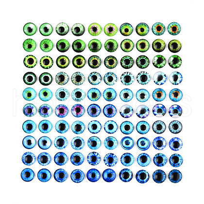 100 Pcs 50 Style Glass Cabochons GLAA-WH0022-87-01-1