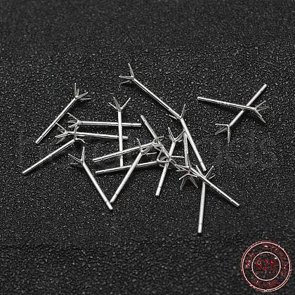 925 Sterling Silver Ear Studs STER-P032-10S-1-1