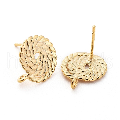 Brass Stud Earring Findings X-KK-T016-52G-1