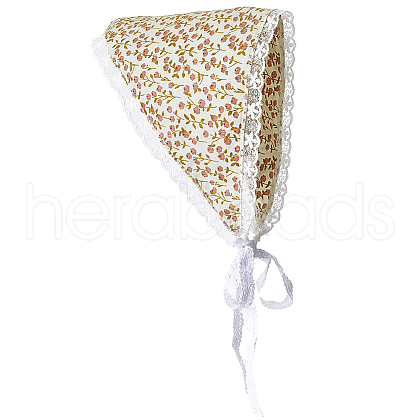 Flower Decor Lace Triangle Bandanas OHAR-WH20005-08B-1