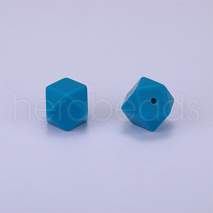Hexagonal Silicone Focal Beads SI-JX0020A-34-1