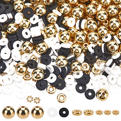 SUNNYCLUE Handmade Polymer Clay Beads with CCB Plastic Beads  Jewelry Making Findings Kit DIY-SC0025-51-1