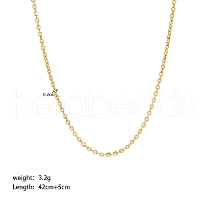 Stainless Steel Cable Chain Necklaces PW-WG8A4BA-02-1