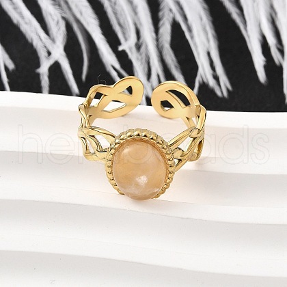 304 Stainless Steel Cuff Rings for Women RJEW-U062-02A-01G-1