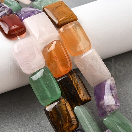 Natural Mixed Gemstone Beads Strands G-S386-A01-1