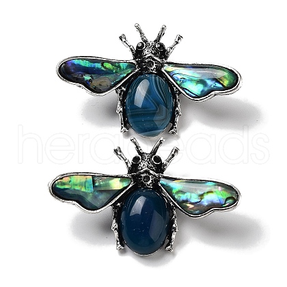 Tibetan Style Alloy Insect Brooches JEWB-A021-03AS-08-1