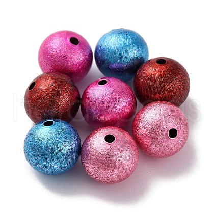 Rack Plating Spray Painted Brass Beads KK-S406-10B-1