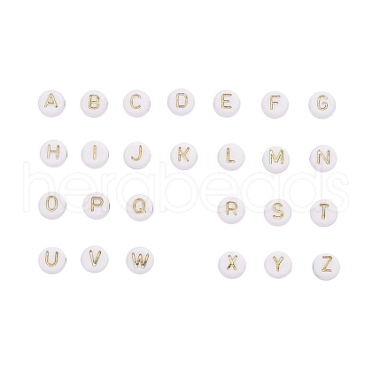 500Pcs Plating Acrylic Beads PACR-YW0001-07-1