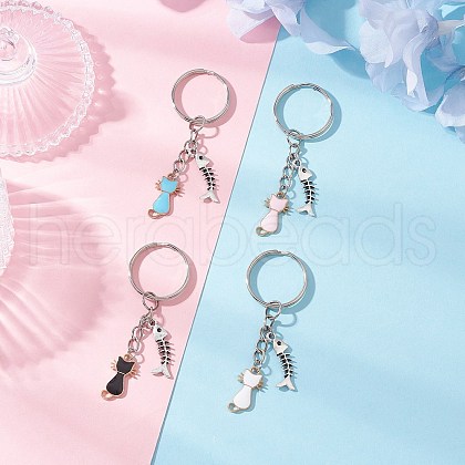 Alloy Enamel Pendant Keychains KEYC-JKC01269-1