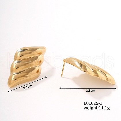 Ripple Stud Earrings Fashionable Elegant Unique Lightweight Luxurious Feminine Accessories QS8763-1-1