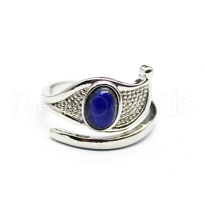 Eye of Horus Natural Lapis Lazuli Cuff Rings PW-WG75D57-05-1