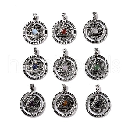 Natural & Synthetic Mixed Gemstone Pendants G-L524-05AS-1