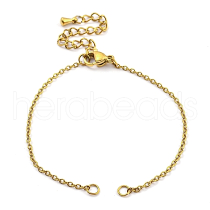 304 Stainless Steel Cable Chains Bracelet Making AJEW-P119-02G-1