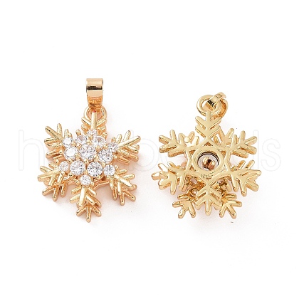 Brass Micro Pave Cubic Zirconia Pendants KK-E068-VC297-1