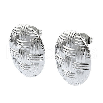 201 Stainless Steel Stud Earrings EJEW-K270-22P-1