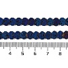 Electroplated Natural Lava Rock Beads Strands G-Q1009-G01-02F-4