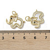 Brass Micro Pave Cubic Zirconia Pendants KK-G485-24A-G-3