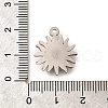 304 Stainless Steel Pendants STAS-P381-07P-3
