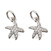 Brass Micro Pave Cubic Zirconia Pendants KK-K300-11P-1