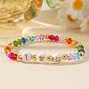 2Pcs Glass Bead Stretch Bracelet Sets ZY6437-3-3