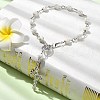 Acrylic Round with Cross Pattern Beaded Charm Bracelets for Women BJEW-JB11347-4