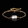 Natural Quartz Crystal Link Bracelets PW-WG12151-03-1