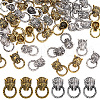 HOBBIESAY 60Pcs 2 Colors Leopard Head Alloy Cabochons MRMJ-HY0002-42-1