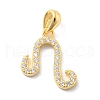 925 Sterling Sliver Micro Pave Clear Cubic Zirconia Pendants STER-Z012-06G-01-1