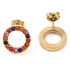 PVD Vacuum Plating 304 Stainless Steel Stud Earrings EJEW-C099-09G-01-3