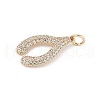 Brass Micro Pave Cubic Zirconia Pendants KK-Z107-15G-04-2