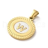 Ion Plating(IP) 304 Stainless Steel Pendants STAS-I204-W-G-2