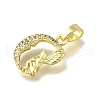 Brass Micro Pave Cubic Zirconia Pendants KK-Z102-18G-2