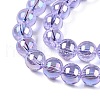 Electroplate Transparent Glass Beads Strands X-GLAA-T032-T8mm-AB01-4