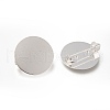 Flat Round Tray Brass Brooch Findings for DIY Brooch Making MAK-Q001-026S-2