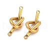 304 Stainless Steel Knot Links Connector Charms STAS-K290-02G-2