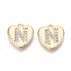 Brass Micro Pave Clear Cubic Zirconia Charms KK-N231-234N-NF-1